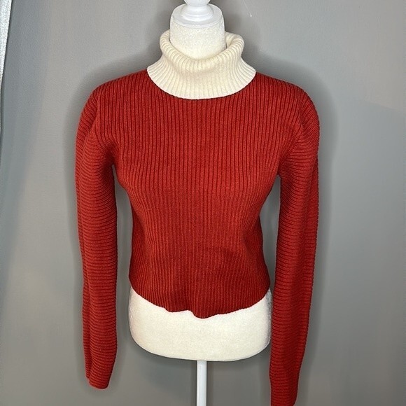 Acne Sweaters - Acne studios Wool Red and cream long sleeve turtleneck sweater size M